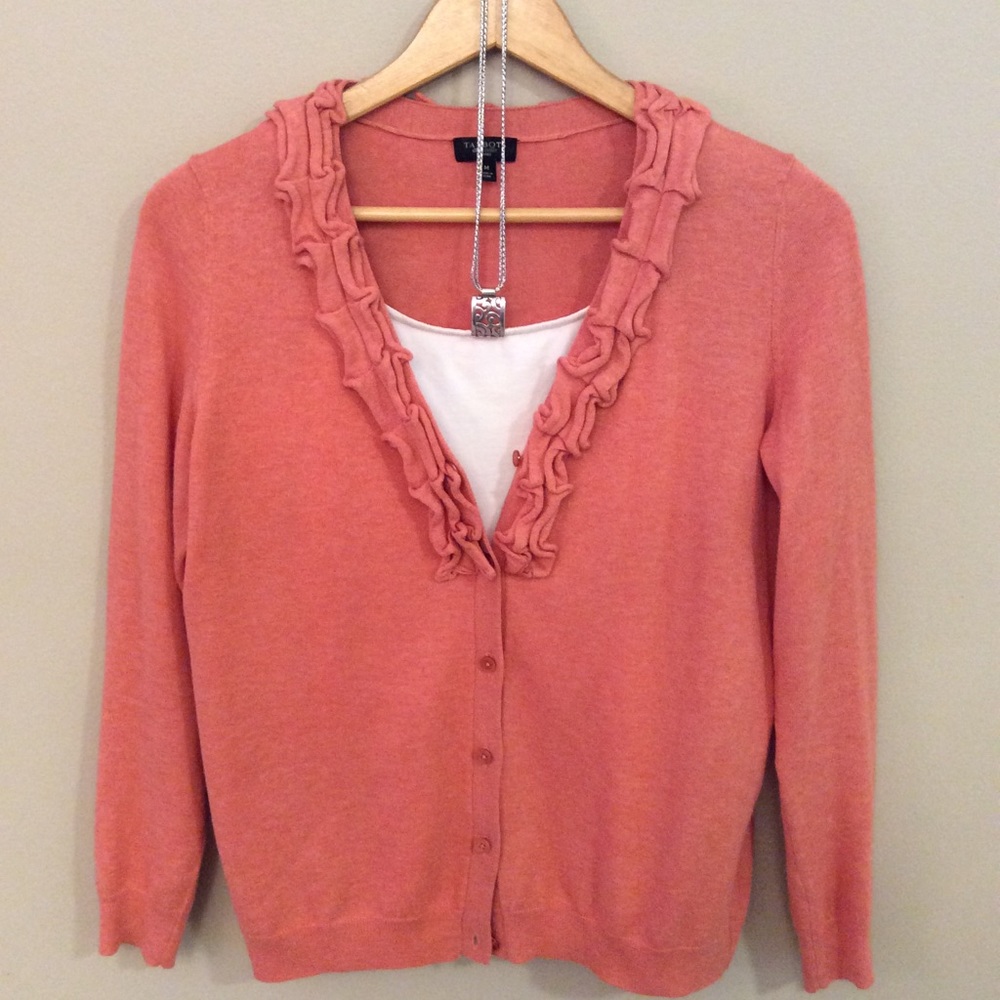Talbots coral sweater